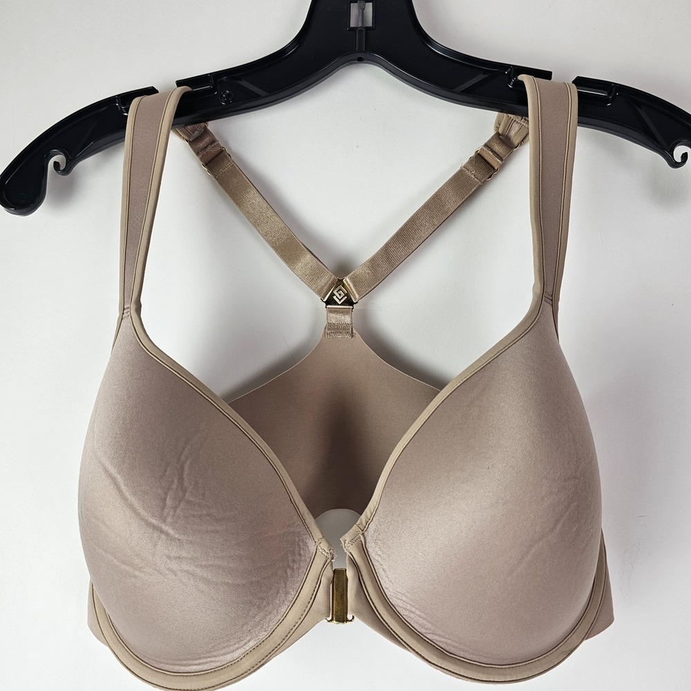 Third Love 24/7 Classic Full Coverage Racerback Bra Front Close 34E Beige